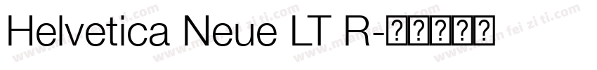 Helvetica Neue LT R字体转换